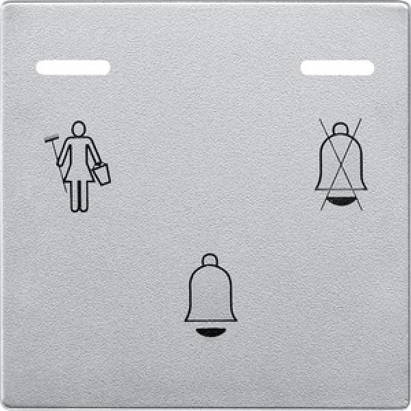 Merten Klingeltaster mit LED-Anzeigen, aluminium, System M 587660