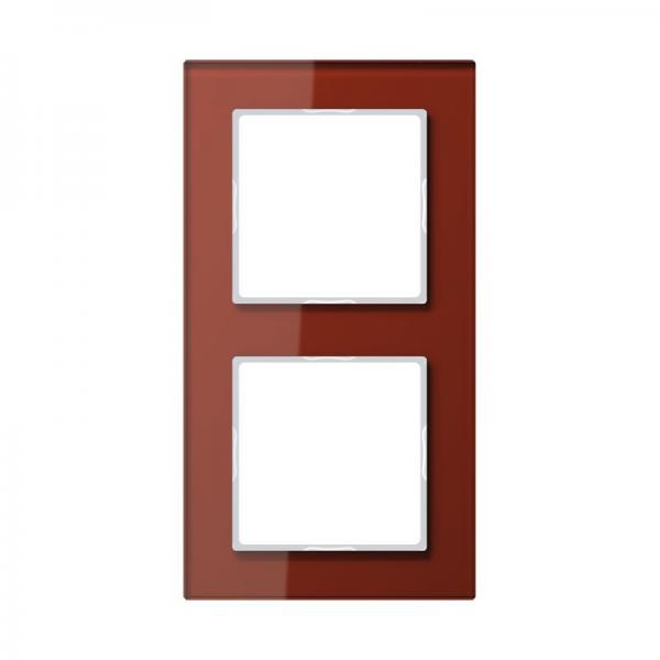 Jung A500 creation Rahmen 2fach Glas Rot AC582GLRT