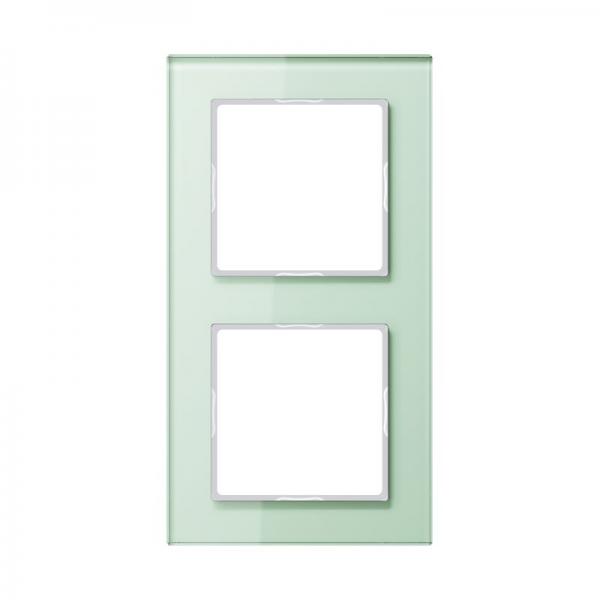 Jung A500 creation Rahmen 2fach Glas Weißmatt AC582GLWMT