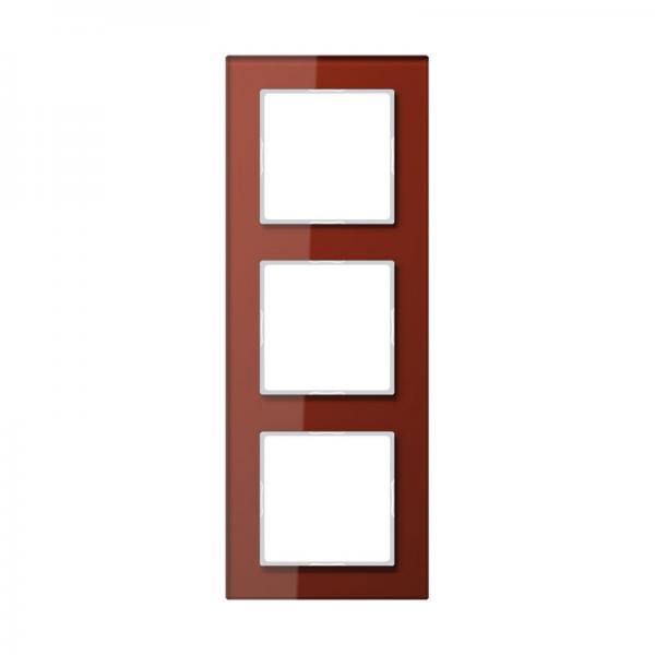 Jung A500 creation Rahmen 3fach Glas Rot AC583GLRT
