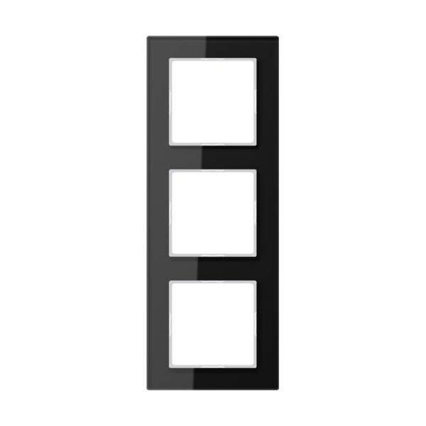 Jung A500 creation Rahmen 3fach Glas Schwarz AC583GLSW