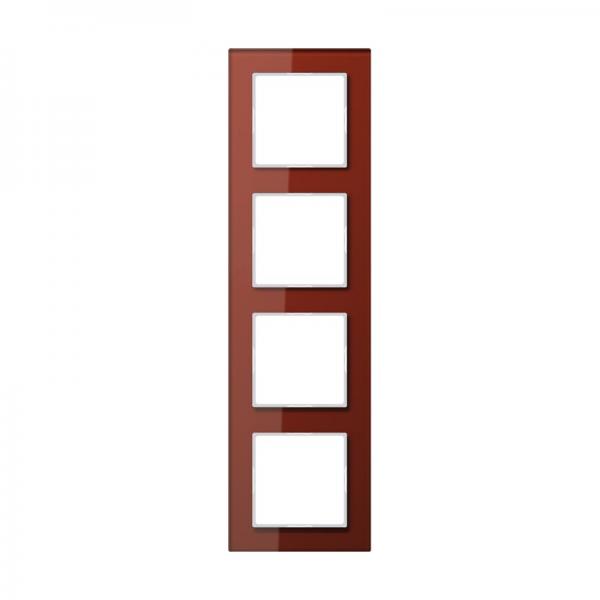 Jung A500 creation Rahmen 4fach Glas Rot AC584GLRT