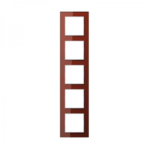 Jung A500 creation Rahmen 5fach Glas Rot AC585GLRT