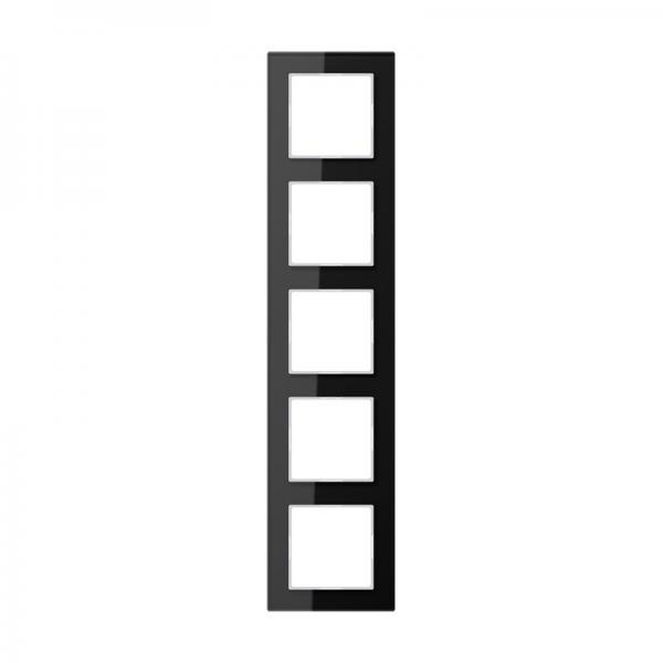 Jung A500 creation Rahmen 5fach Glas Schwarz AC585GLSW