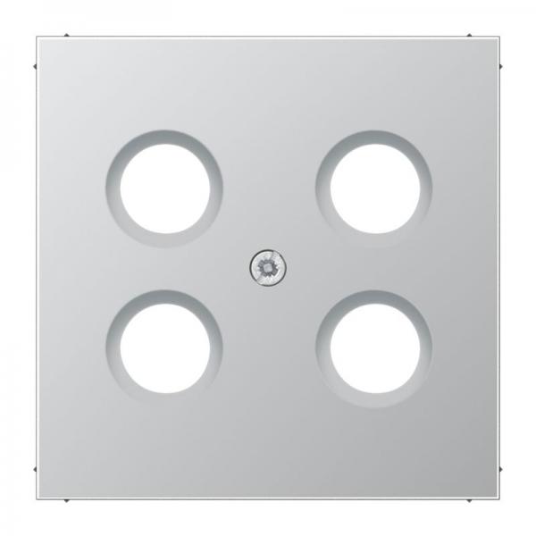 Jung LS990 SAT-Adeckung 4loch Aluminium AL2990-4SAT1