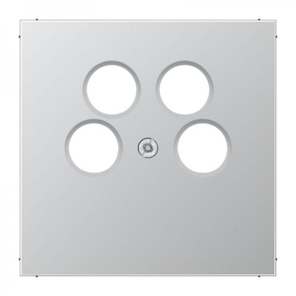 Jung LS990 SAT-Adeckung 4loch Aluminium AL2990-4SAT2
