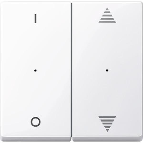 Merten Wippen f. Tasterm. 2fach m. Aufdruck 1/0 u. Auf/Ab, aktivweiß glänzend, System M 619525