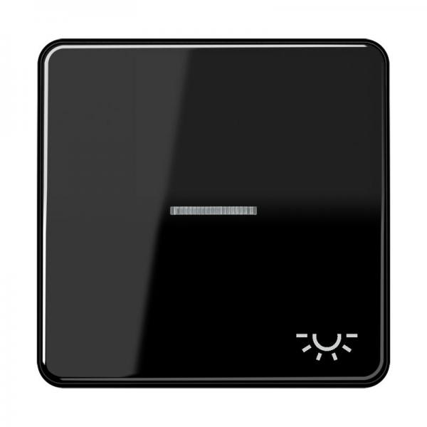 Jung CD500 Kontroll Wippe mit Symbol Licht Schwarz CD590KO5LSW