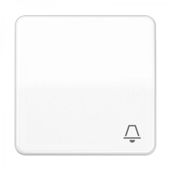 Jung CD500 Wippe mit Symbol Klingel Alpinweiß CD590KWW