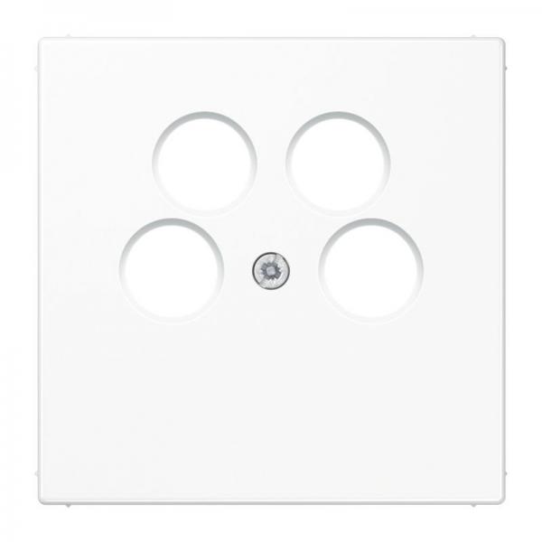 Jung LS990 SAT-Adeckung 4loch Alpinweiß LS990-4SAT2WW