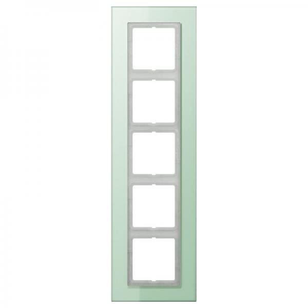 Jung LS plus Rahmen 5fach Glas mattweiß LSP985GLAS