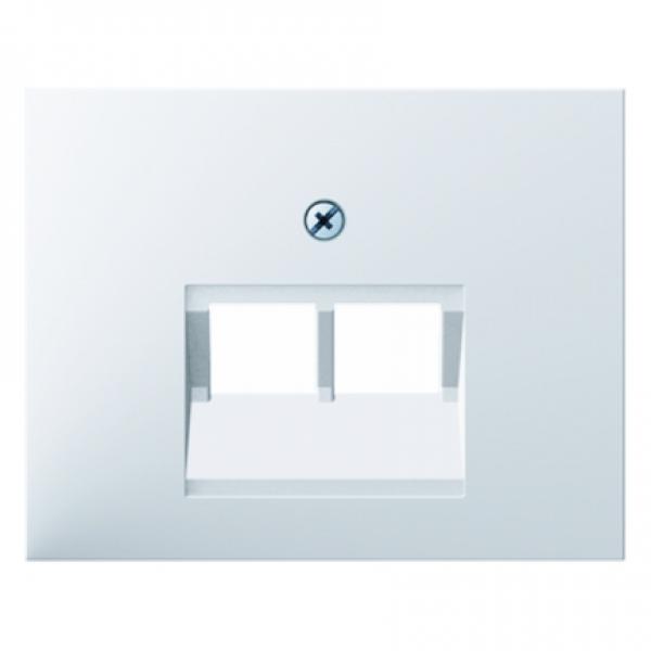 Berker K.1 UAE Abdeckung 2fach  polarwei§, gl_nzend 14097009