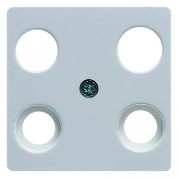 Berker S.1/B.3/B.7 Abdeckung Antennendose 4Loch polarwei§, matt 14831909