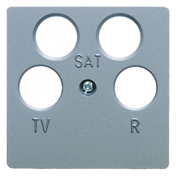 Berker B.7 Abdeckung Antennendose 4Loch alu, matt 14841404