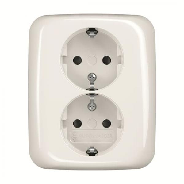 BJ 202 EUJB-214 Doppelsteckdose SCHUKO volle Abdeckung 202 EUJB-214
