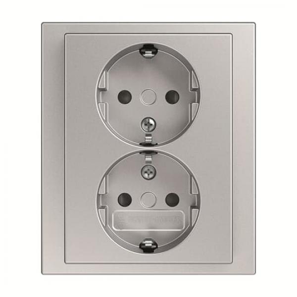 BJ 202 EUJB-83 SCHUKO Doppelsteckdose volle Abdeckung 202 EUJB-83