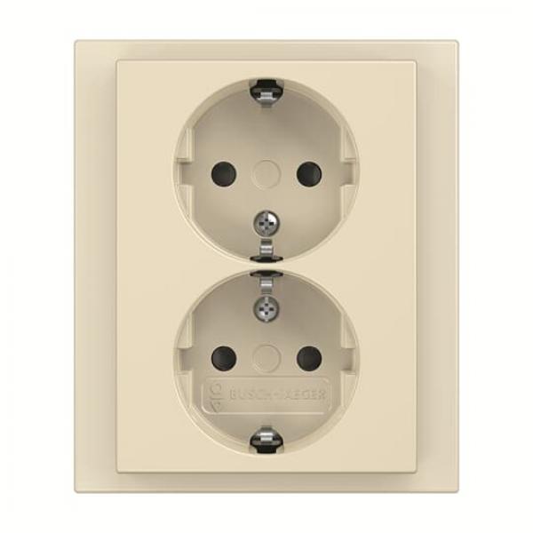 BJ 202 EUJB-82 SCHUKO Doppelsteckdose volle Abdeckung 202 EUJB-82