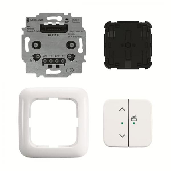 BJ 62731\UJ-214-WL Jalousie-Eins. flex, 1f Komplettset mit 2-fach Bedienelement, 62731\UJ-214-WL