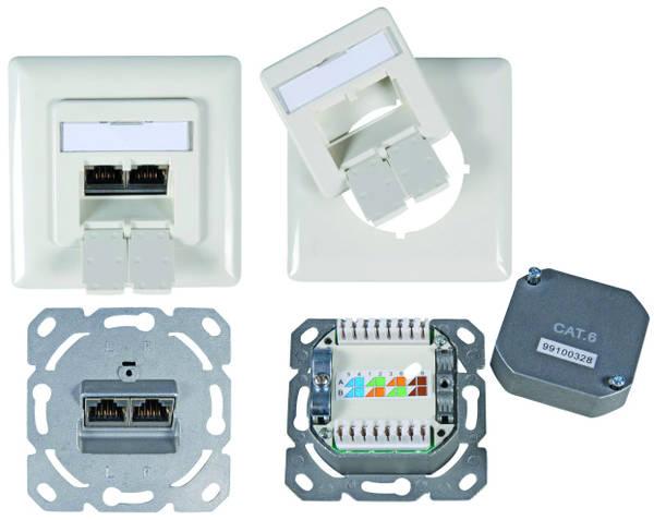 EFB Datendose 2x RJ45 UP Cat.6 Class-E RW ET-25211.1V1