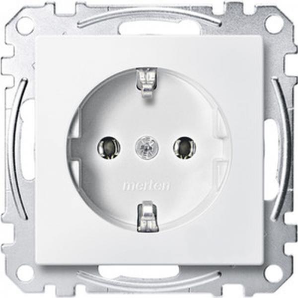 Merten SCHUKO-Steckdose, Steckklemmen, polarweiß, System M MEG2301-0619