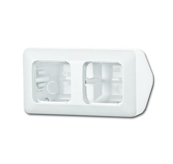 BJ Aufputz-Gehäuse 2-fach Gehäuse für Eckmontage 1708-214