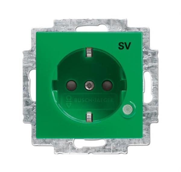 BJ SCHUKO® Steckdosen-Einsatz mit LED Kontrolllicht 20 EUCBL-13-914