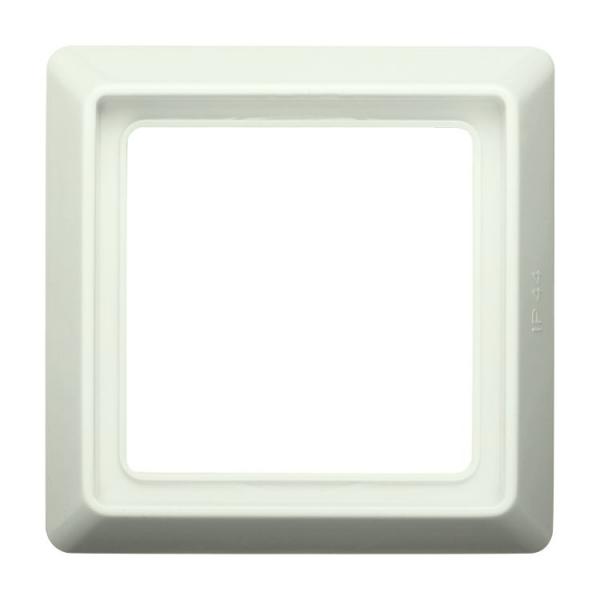 B+J Allwetter IP44 Steckdose + Abdeckrahmen Set Cremeweiss 2101-32 / 20EUGK-32-101