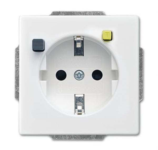 BJ FI-SCHUKOMAT SCHUKO® Steckdosen-Einsatz mit Fehlerstrom-Schutzschalter 3120 EUCB-84