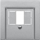 Merten System M Abdeckung TAE/Audio/USB aluminium 297960
