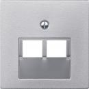 Merten System M UAE Abdeckung 2fach aluminium 298060