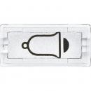 Merten Symbole, rechteckig, Klingel, glasklar 395869