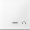 Merten System M Kontroll Wippe+Symbol Steckdose polarwei§ matt 431719