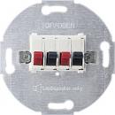 Merten Lautsprecher-Anschluss-Einsatz, 2fach, polarwei§ 467019