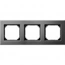 Merten M-PLAN-Metallrahmen, 3fach, Rhodiumgrau 475314