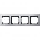 Merten M-PLAN-Metallrahmen, 4fach, Platinsilber 475460