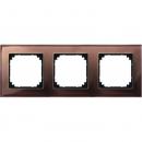 Merten M-PLAN-Echtglasrahmen, 3fach, Mahagonibraun 489315