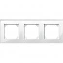 Merten M-PLAN-Echtglasrahmen, 3fach, Brillantweiß 489319