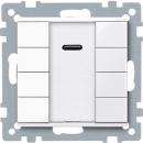 Merten Taster 4fach plus mit IR-Empf_nger, aktivwei§ gl_nzend, System M 617525