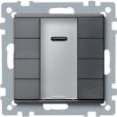 Merten Taster 4fach plus mit IR-Empf_nger, anthrazit, System M 627914