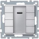 Merten Taster 4fach plus mit IR-Empf_nger, aluminium, System M 627960