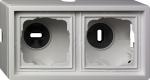 Gira Aufputz Geh_use 2fach Fl_chenschalter Reinwei§ 0062112