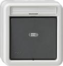 Gira IP44 WD Wippschalter Aus 2pol Aufputz Grau 010231