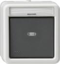 Gira IP44 WD Wippschalter Kreuz Aufputz Grau 010731