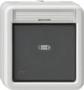 Gira IP44 WD Wippschalter Kontroll Wechsel Aufputz Grau 011631