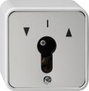 Gira IP44 WD SchlŸsselschalter 2pol Aufputz Grau 014430