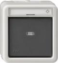 Gira IP44 WD Wipptaster Wechsler Aufputz Grau 015631