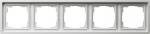 Gira Abdeckrahmen 5fach Fl_chenschalter Reinwei§ 0215112