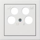 Gira Zentralplatte 4fach fuba ECG Astro Fl_chenschalter Reinwei§ 0259112