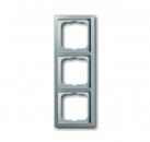 B+J pur edelstahl, Rahmen 3-fach, edelstahl 1723-866K