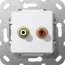 Gira Cinch Audio Gender Changer Einsatz Reinwei§ 563103